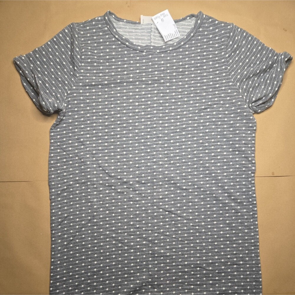 Everly Gray Polka Dot T Shirt Dress size Medium Short Sleeve